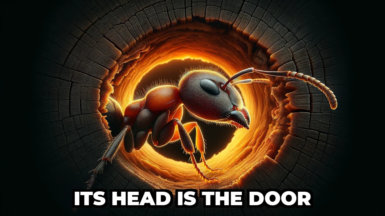 How Do Colobopsis Truncata Ants Use Their Heads as Living Doors?