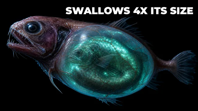 What Is the Black Swallower Fish and How Does It Eat Prey Twice Its Size?