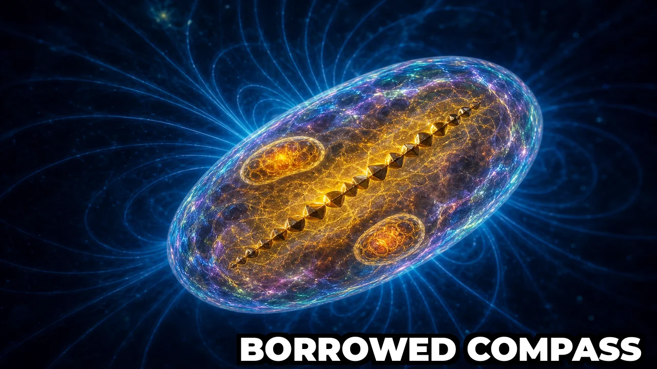 What Is the Single-Celled Organism That Navigates Using a Borrowed Magnetic Compass?