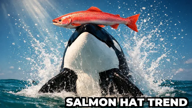 Why Do Orcas Wear Dead Salmon on Their Heads Like Hats?
